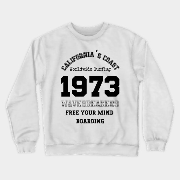 California’s coast 1973 Crewneck Sweatshirt by FehuMarcinArt